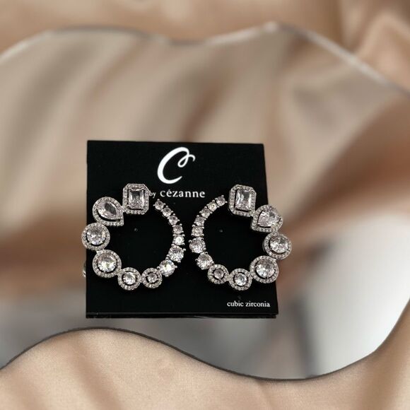 Cezanne Crystal Hoop Earrings – Stunning & Unique - Picture 5 of 9